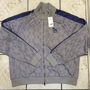 New Puma x KIDSUPER T7 Track Jacket Gray Echo Purple Men’s Size XL 632373-63
